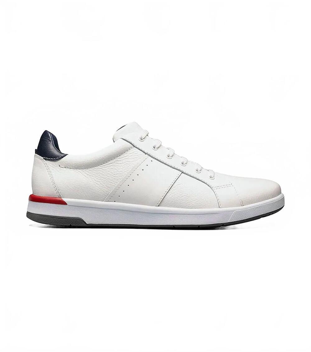 NEW FLORSHEIM men's crossover lace to toe sneaker in white